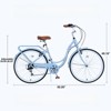 Infurnic Bicycles 24 Inch Ladies Bicycle with Adjustable Seat, Commute Bicycle for Women Ladies, Blue, 62.2"*23.62"*40.16" - 2 of 4