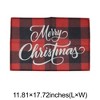 Unique Bargains Christmas Place Mats Flax Black Red White 11.8"x17.7" 2Pcs - 3 of 4