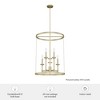 Hunter Fans 21.75" Briargrove Ceiling Light Painted Modern Brass Chandelier 6 Bulbs Dimmable Indoor Elegance - 3 of 4