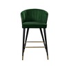 Meridian Furniture,Cassie Green Velvet Stool, Set of 2 - 3 of 4