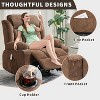 Rocker Recliner Chair with Heat and Massage, 360° Swivel Oversized Recliner for Adults, Single Sofa Seat 2 Side Pockets, Cup Holders, and USB Ports - 3 of 4