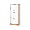 Chery Life Shoe Storage Cabinet with 3 White Panel Flip Drawers, Freestanding Organizer for Entryway - 3 of 4