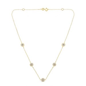 Sterling Silver 1/2 Cttw Diamond Station Necklace - 1 of 4