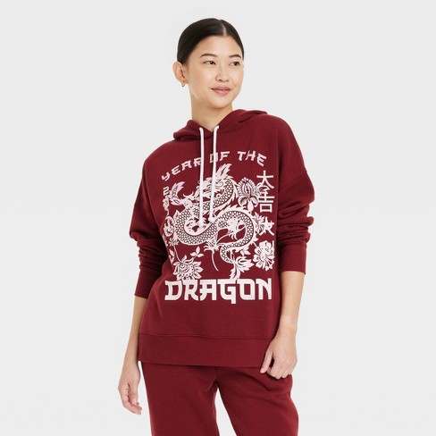 Red graphic hoodie online women's