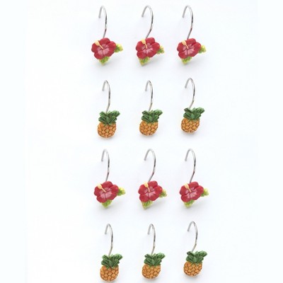 Lakeside Huntington Beach Bathroom Shower Curtain Hooks - Set of 12