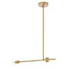 Elegant Lighting Brees 1 light Black and Brass pendant - 3 of 4
