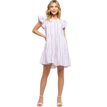 August Sky Women's Colorful Striped Dress