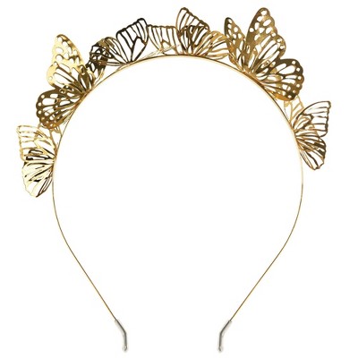 Adult Butterfly Hat Gold Accessory Halloween Costume