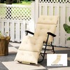 Outsunny Patio Lounge Chair Cushion, Tufted Thick Outdoor Chaise Lounge Cushion with Ties for Lawn Pool Deck, 74.8" x 22" x 4" - 2 of 4