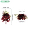 Unique Bargains Artificial Flowers Corsage Wristlet Wrist Corsage and Boutonnieres Set - 3 of 4