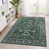 Modern Farmhouse Floral Print Area Rug for Living Room Bedroom, Modern Washable Non Slip Large Dining Room Carpet for Nursery Office Guest Room - 3 of 4