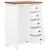 vidaXL Wardrobe 29.9 in.x20.5 in.x41.3 in. Solid Oak Wood - 2 of 4