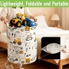 Garnen Kids Toy Basket, Large Toy Storage Organizer Bin for Baby Nursery Room, Truck Themed Laundry Basket Collapsible Laundry Hamper for Dirty Cloth - 2 of 4