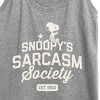 Women's - Peanuts - Snoopy Sarcasm Society Graphic Racerback Tank - 2 of 4