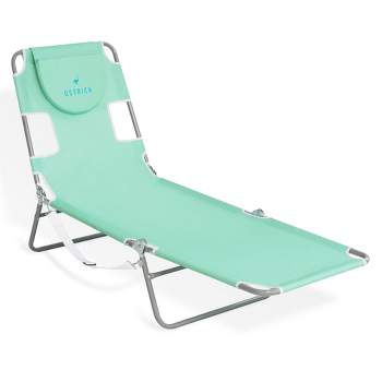 Ostrich 72" x 22" Chaise Lounge Portable Reclining Lounger, Outdoor Patio Beach Lawn Camping Pool Tanning Chair, Teal