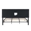 ORRD Queen Size Upholstered Platform Bed Frame, Wood Slat Support, Easy Assembly, Grey - 4 of 4