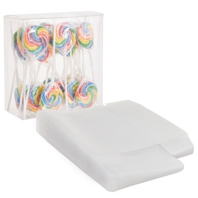 Juvale 30 Pack Clear Party Favor Treat Boxes for Strawberries, Cookies, Candy, 6 x 6 x 2.5 in