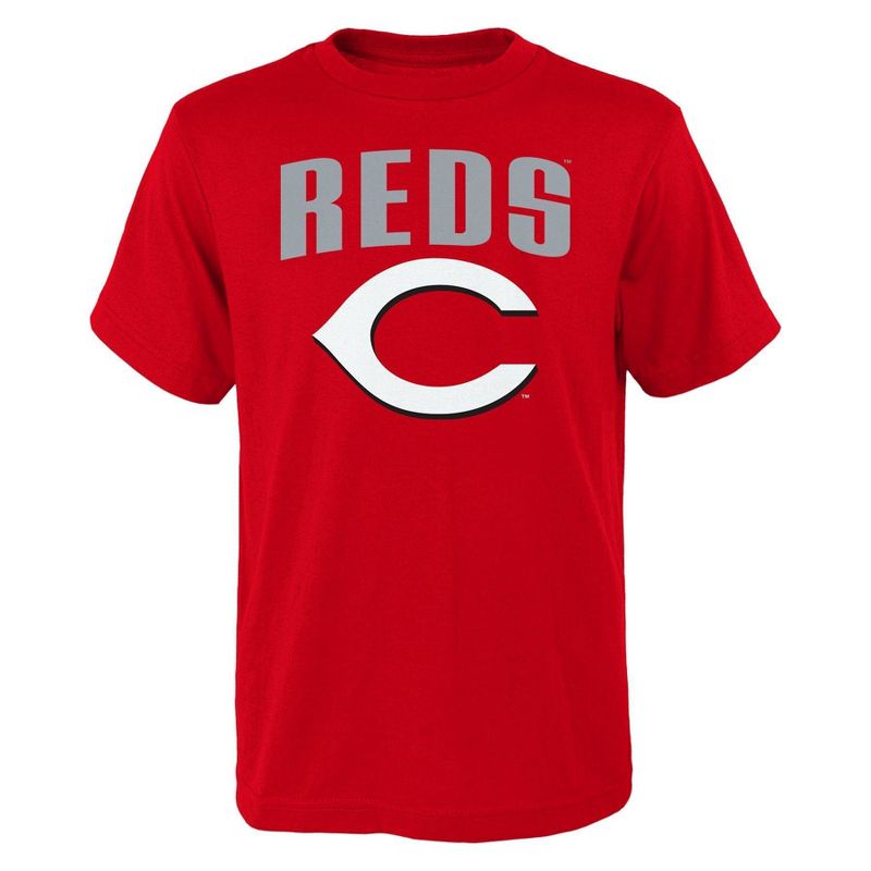 MLB Cincinnati Reds Boys&#39; Oversized Graphic Core T-Shirt, 1 of 2