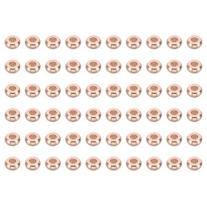 Unique Bargains Bulk Flat Spacer Beads for Keychain Jewelry Making 100 Pcs - 1 of 4