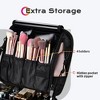 Byootique Portable Glitter Makeup Train Case Brush Holder Cosmetic Bag Travel Black - 4 of 4