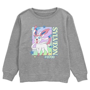 Boy's Pokemon Colorful Sylveon Stars Sweatshirt - 1 of 3