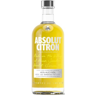 Absolut Citron Vodka - 750ml Bottle