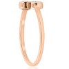 Pompeii3 1/4CT Two Stone Diamond Solitaire Bezel Engagement Promise Ring 14k Rose Gold - 2 of 4