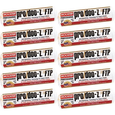 Wooster Genuine 9" Pro/Doo-Z FTP 1/2" Nap 10-Pack Roller Cover - RR667-9-10PK