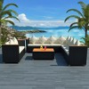 vidaXL Patio Furniture Set Set of 6 Black, Cream White - 2 of 4