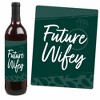 Big Dot of Happiness Emerald Elegantly Simple - Wedding or Bridal Shower Guest Party Favors Decorations  - Wine Bottle Label Stickers - Set of 4 - 3 of 4