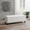 TUYOHW 47.5" Storage Ottoman Bench,Button Tufted Teddy End of Bed Bench with Safety Hinge,Ottoman for Living Room,Entryway,500lb Capacity - 4 of 4