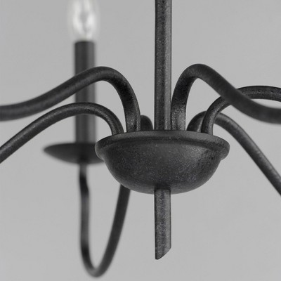 Padrona Black Oxide 6-Light Iron Candle Chandelier