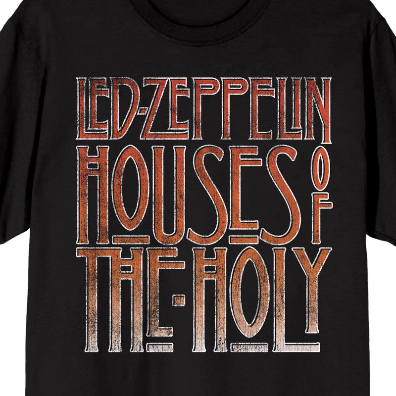 Led Zeppelin Houses Of The Holy Crew Neck Short Sleeve Black Men's T-shirt, 2 of 4