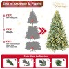 Artificial 9ft Blue green Tint Christmas Tree with 3268 PE/PVC Mixed Branch Tips, 800L warm white led, memory wire+iron wire - 3 of 4
