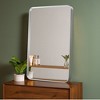 Aluminum Alloy Rectangular Wall Mirror with Rounded Corners and Electroplated Silver Finish - 2 of 3