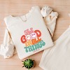 Simply Sage Market S.W.Smiley See Good In All Things Smiley Face Lightweight Garment Dyed Sweatshirt - 3 of 4
