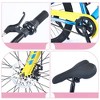 INFURNIC Bicycles, 24 Inch Mountain Bike, MTB with Height Adjustable Saddle and Handlebar for Teenager Childrens, Pink, 24.8"*37.2"*63.78" - 3 of 4
