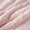 SEVOBAL Bedding Sets, Twin Embroidered Medallion Faux Fur Comforter Mini Set with Soft Mink Reverse, Pink, 19.29"*10.83"*10.83" - 4 of 4