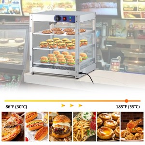 5-Tier Countertop Pizza Warmer Display Case, Stainless Steel Food Heater with Adjustable Lighting for Restaurant, Food Truck, Concession Stand - 1 of 4