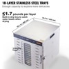 VEVOR Food Dehydrator Machine, 10 Stainless Steel Trays, 1000W Electric Food Dryer with Digital Adjustable Timer & Temperature, Silver - 4 of 4
