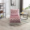 KTMBDW Chaise Lounge Indoor Button-Tufted Upholstered Sofa Recliner Lounge Chair for Living Room Bedroom Velvet - 2 of 4