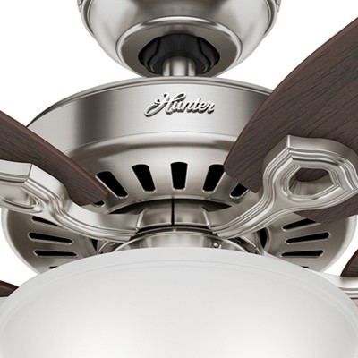 52" Brushed Nickel Ceiling Fan with LED Light and Reversible Blades