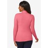 Jessica London Women's Plus Size Ribbed Cotton Turtleneck Sweater - 3 of 4