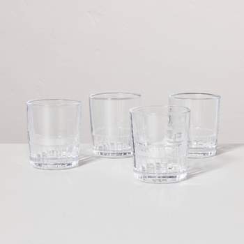 6.5oz Short Fluted Glass Tumblers Clear - Hearth & Hand™ with Magnolia