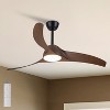 52in. 3-Blades Woodgrain Finish Dimmable Changeable 3000K/4000K/5000K LED Ceiling Fan with Remote Control - 2 of 4