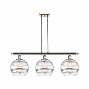 Rochester - 3 Light Stem Hung Island In Industrial Style-12.13 Inches Tall and 36.5 Inches Wide - 1 of 1
