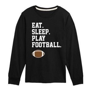 Boys' - Instant Message - Eat Sleep Play Football Long Sleeve Graphic T-Shirt - 1 of 4