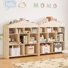40.7''Wide Kids Toy Organizer with 9-Cubby Storage - Dollhouse Bookshelf for Playroom, - 3 of 4
