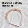 Evo Bytes Rose Gold Happy Birthday Rhinestone Headband, Gorgeous for Party & Baking - 2 of 4