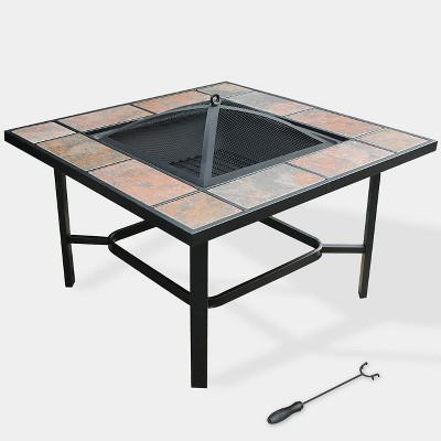 33 4 In 1 Capri Ceramic Tile Fire Table Black Leisurelife Target